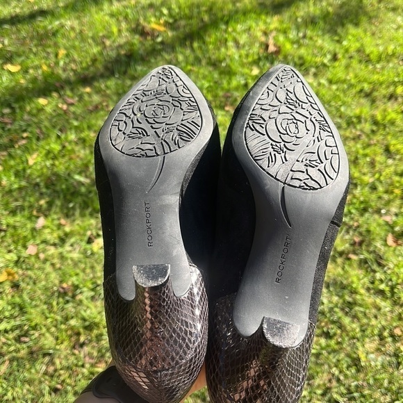 ROCKPORT Black Suede & Snakeskin
Heels / Pumps, Womens Size 8 - Picture 11 of 12